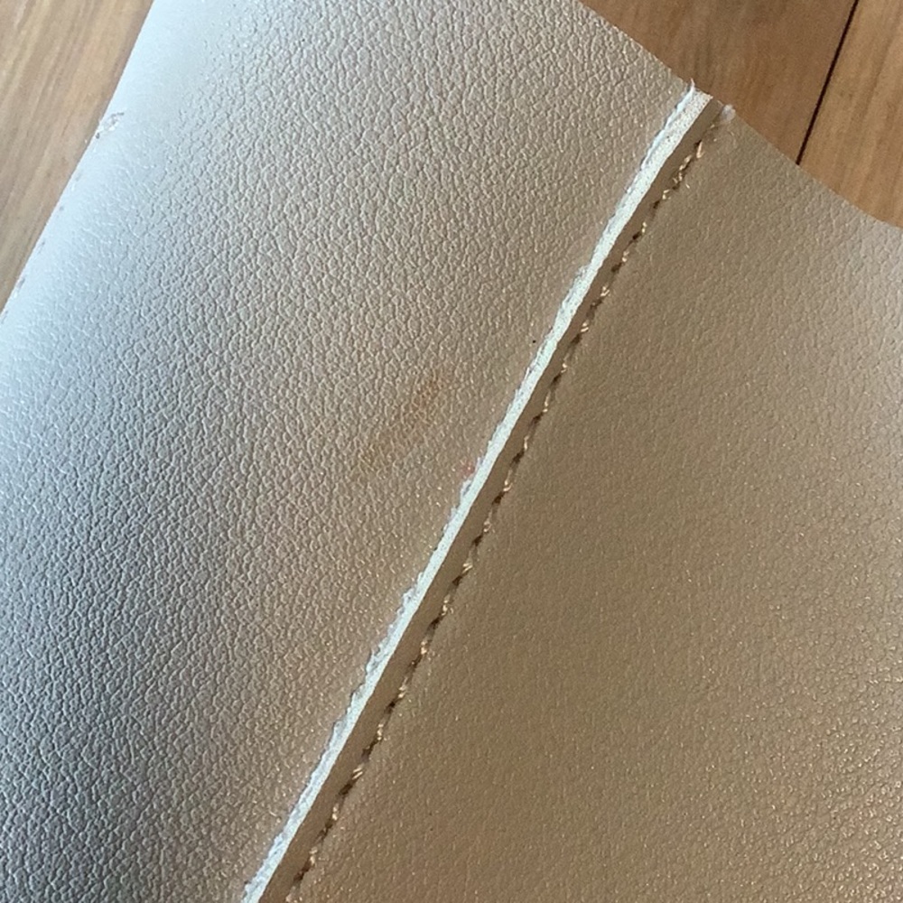 🌹 Street Level Silver Metallic Cream Faux Leather Tote Bag Purse Colorblock - Picture 8 of 14